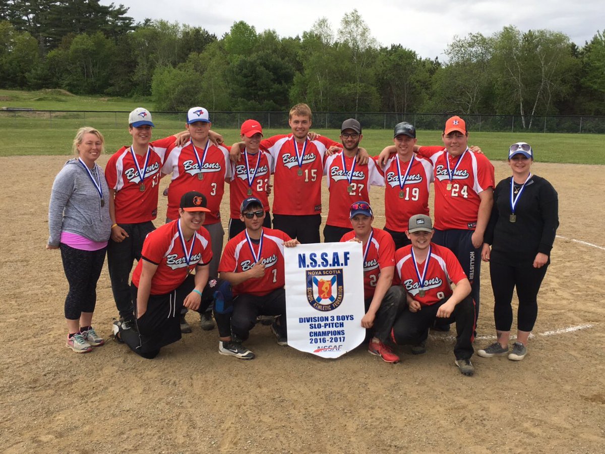 yoursouthshore's tweet photo. Barrington Barons defeat Richmond 25-21 to win Division 3 boys' slo-pitch provincial title https://t.co/1z34rLjhav