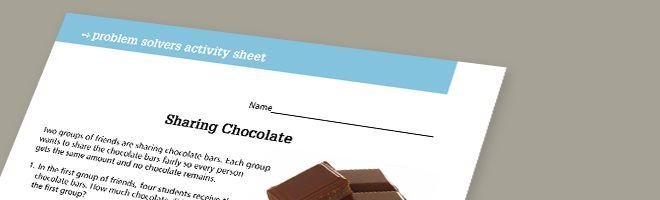 What better way is there to teach adding and comparing fractions than with chocolate? bit.ly/2rYcF9W