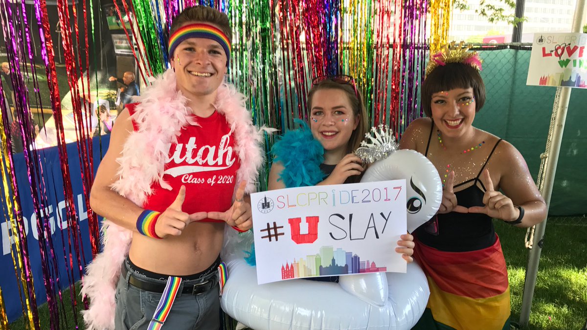 slcmayor's tweet photo. This is one of our favorites. Class of '20 realness. #Uslay #slcpride @UUtah https://t.co/015fHBMxA5