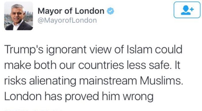 Lazarus1940's tweet image. This hasn't aged well, Mayor. Perhaps a rethink or for a start, a think is in order? 
#Terrorism #ExcuseMaking #BlameShifting