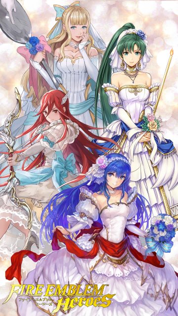 ファイアーエムブレムヒーローズ図鑑 スマホ壁紙 花嫁キャラで壁紙を作りました 私は覚醒でノノを嫁に選んだのに ドレスを着てきてくれないのはなんでかな T Co Ztybyn2uhp Feヒーローズ壁紙 Feヒーローズ