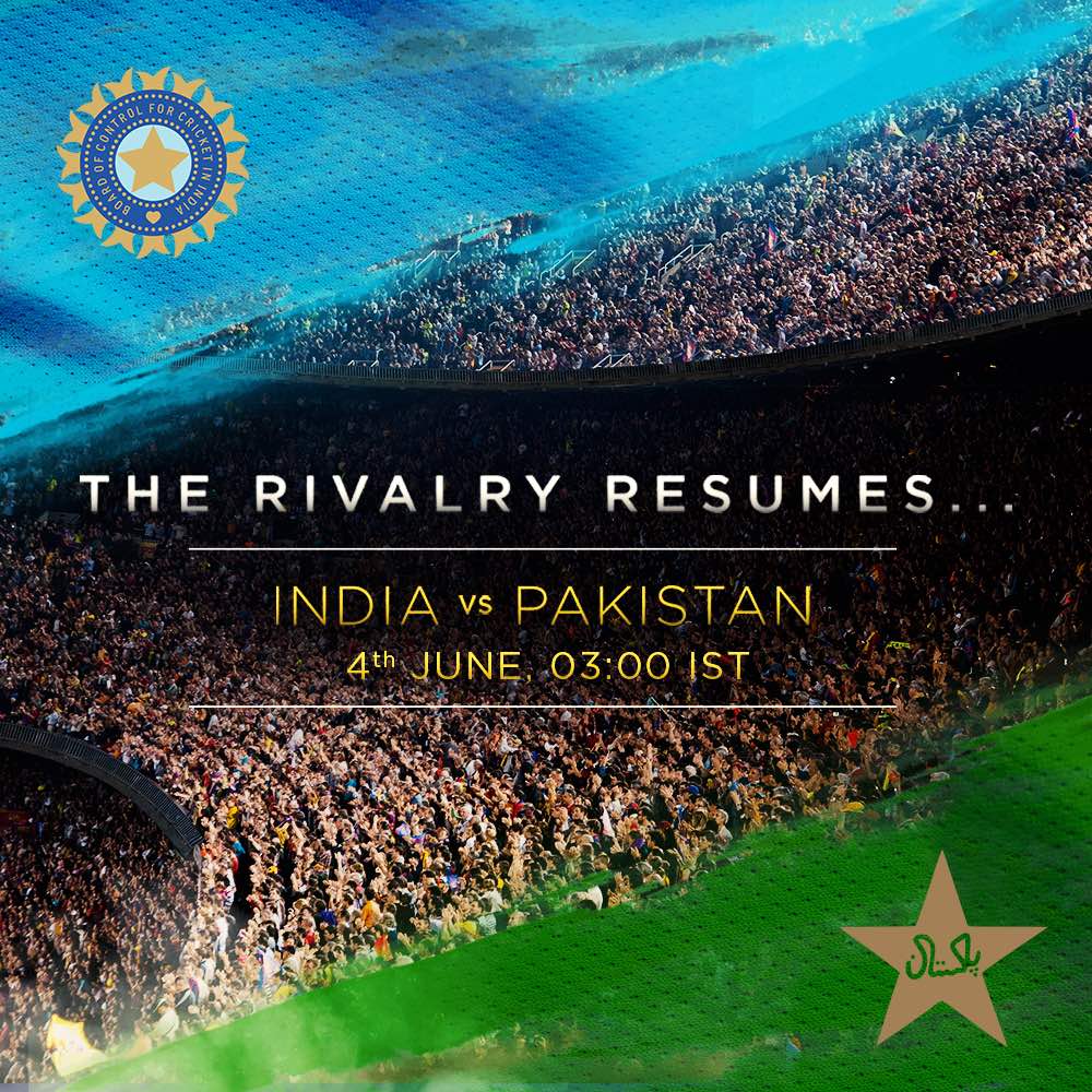 OfficialDDfans's tweet photo. It doesn't get any better than this as 🇮🇳 and 🇵🇰 face-off in an ODI after two years. #CT17 #CSKFC #INDvPAK https://t.co/HUXnYSDtGI