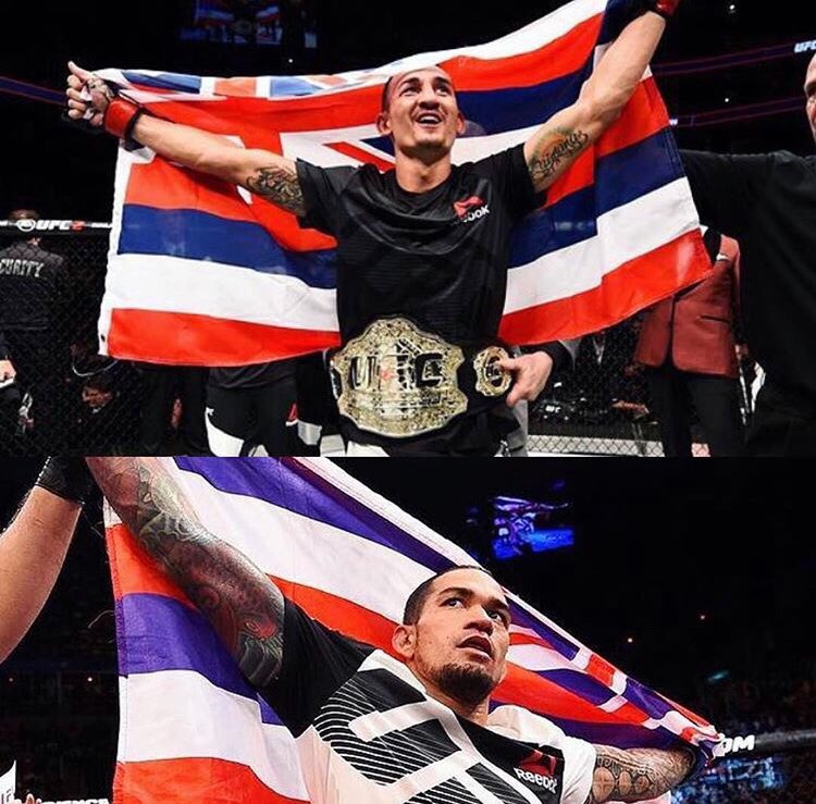 xox_liyahx2's tweet photo. So proud of braddah Yanc & Max Holloway for bringing us back home that "W" โค๏ธ๏ธ๐ #westsideboys #ufc212 #TeamBlessedMMA #slumba https://t.co/xg5ooFcjA8