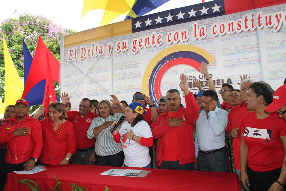 GobLizeta's tweet photo. #AvanzaConstituyente en #DeltaAmacuro con el firme compromiso de defender la paz,soberanía,democracia, amor y diálogo junto a @NicolasMaduro https://t.co/x4ufGSkosj
