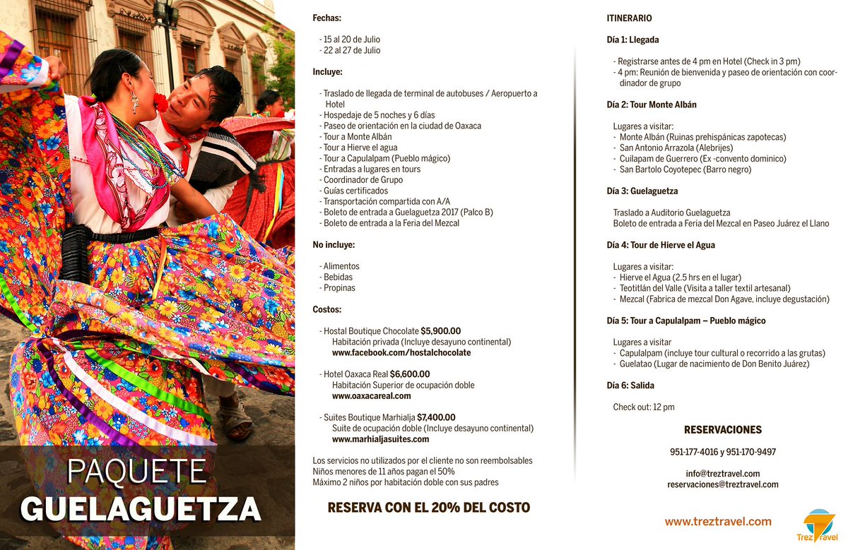 TrezTravel's tweet photo. Una de las fiestas mas coloridas y de mayor tradición en América Latina. No te quedes sin disfrutar la Guelaguetza 2017!! #TrezTravel 😍 https://t.co/7JhnwZMa1z