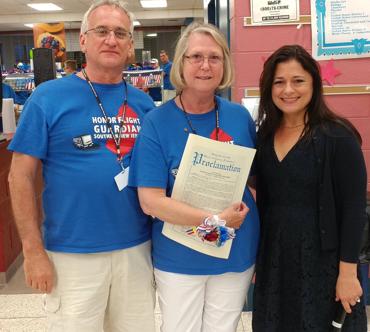 Recognized Honot Flight NJ organizers and special volunteers tonight at Williamstown HS on 10 years of escorting NJ vets to D.C. monuments