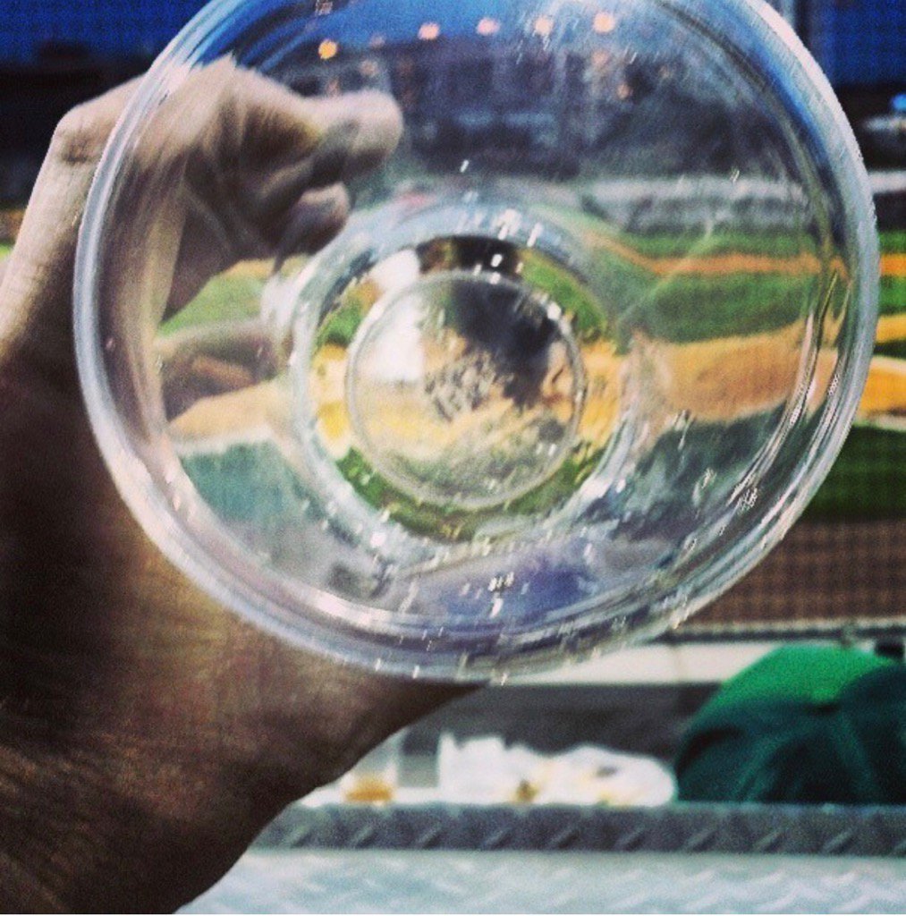 beasley_jason's tweet photo. @BhamBarons watching the game through empty cups #ILoveCocaCola https://t.co/AaCJBpc2xk