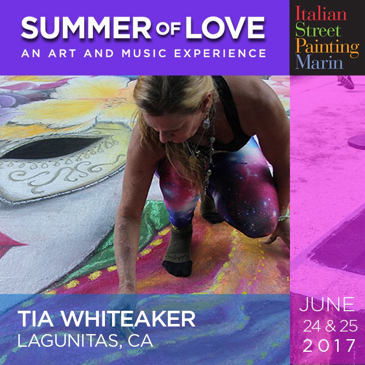 ItalStPtMarin's tweet photo. Experience the #Summerof67 through the artwork of #TiaWhiteaker June 24-25! Get tix at: https://t.co/DZ9pDonEFR Photo: #JoyPhoenix https://t.co/4aGWO3h2aq