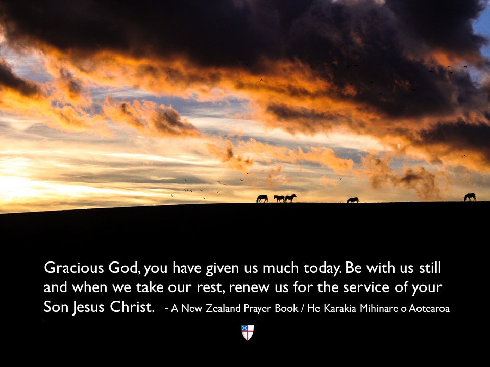 iamepiscopalian's tweet image. Gracious God, you have given us much today. Be with us still and when we take our rest, renew us for the service of your Son Jesus Christ.
