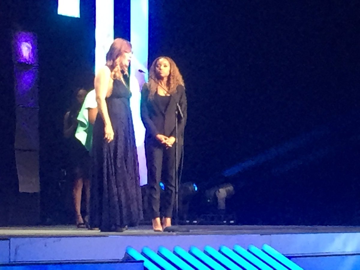 AjyLead's tweet photo. The #CivilRights &amp; #CivicParticipation award goes to @TamikaDMallory and @bobblanddesign from @WM_Global for mobilizing like #champions https://t.co/9sJVVg7rPy