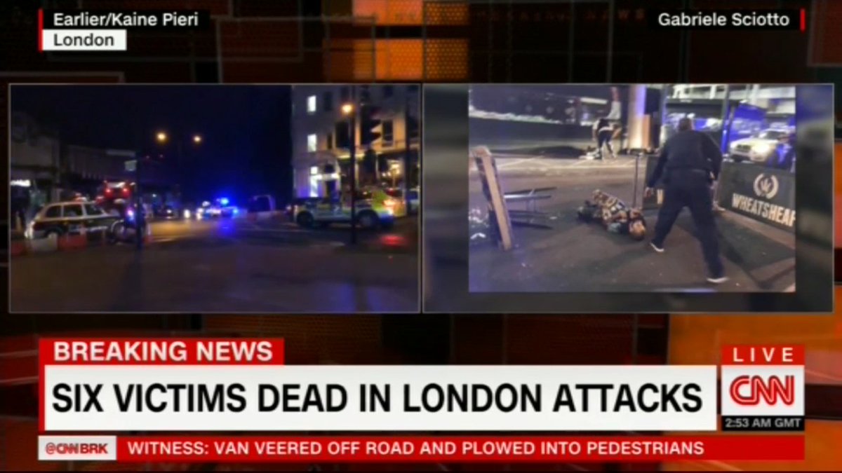 Urinkellner's tweet photo. Scotland Yard meldet drei erschossene #islam. Attentäter, denen mind. sechs Menschen zum Opfer fielen. #LondonBridge #London #Terroranschlag https://t.co/xzD0DFaxxy