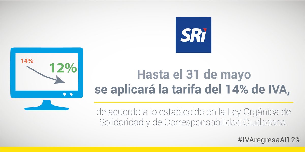 ComunicacionEc's tweet photo. Medida de #IVAtemporal de 14% establecida con #LeySolidaria aportó a la reactivación económica de #Manabí y #Esmeraldas #IVAregresaAl12% https://t.co/oJzSVU4sLb