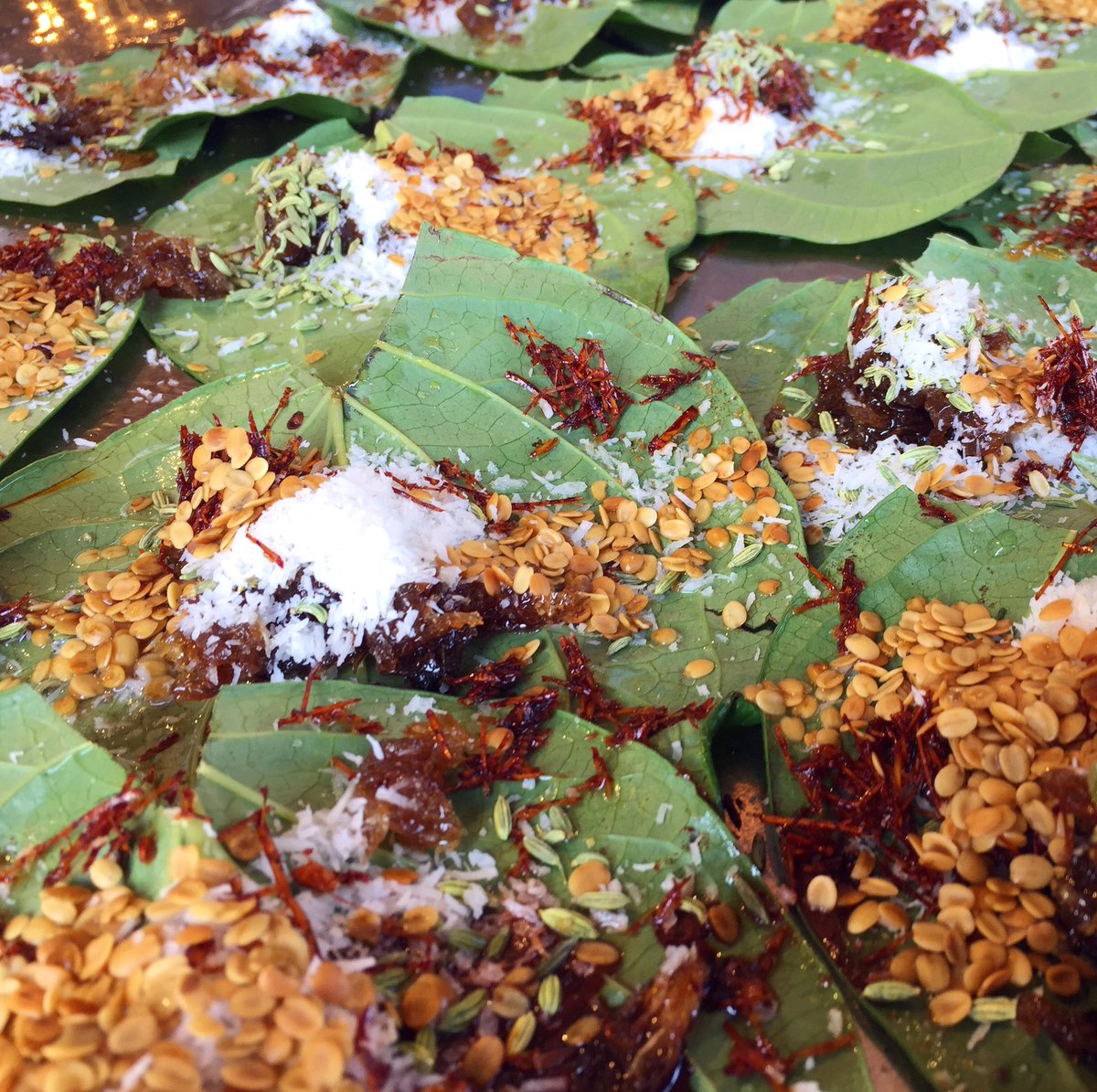 mariaandnabol's tweet photo. Tried Meetha Paan on our second day of shooting on Devon Ave. This is a very aromatic after dinner mouth freshener. #devonave #chicago https://t.co/zjOn7GIKCE
