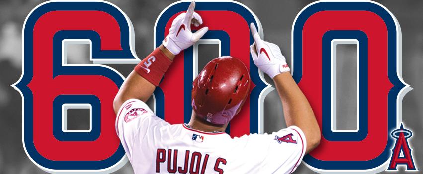 Angels's tweet image. Congratulations to @PujolsFive on 600 career home runs! #Pujols600