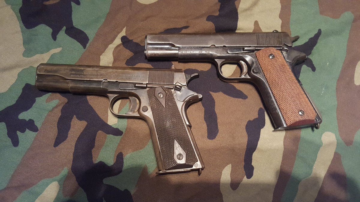 WW2_Collection_'s tweet image. The only thing better than one 1911 is two! Check out my 1918 Colt 1911 and 1914 Springfield Armory 1911 that they only made 30,000 of!