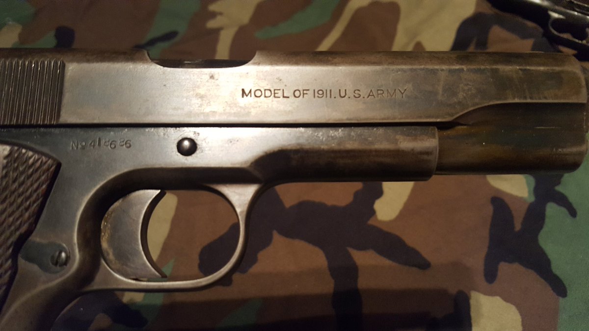 WW2_Collection_'s tweet image. The only thing better than one 1911 is two! Check out my 1918 Colt 1911 and 1914 Springfield Armory 1911 that they only made 30,000 of!