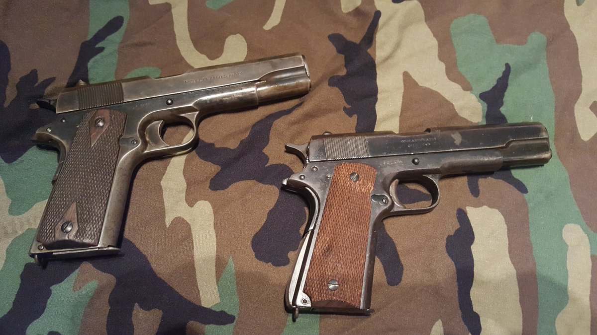 WW2_Collection_'s tweet image. The only thing better than one 1911 is two! Check out my 1918 Colt 1911 and 1914 Springfield Armory 1911 that they only made 30,000 of!
