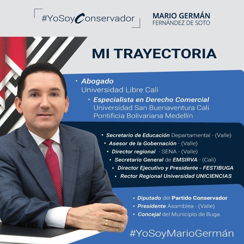 MGrepresentante's tweet photo. #YoSoyMarioGerman y te comparto #MITrayectoria la q es parte de mi presentación para llegar a la Cámara de Representantes X #MiValleDelCauca https://t.co/da6NnZ6LUm