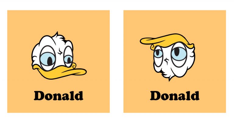 shribr's tweet photo. Donald Duck upside down is Donald Trump. #MindBlown https://t.co/RedwQ9kXUD