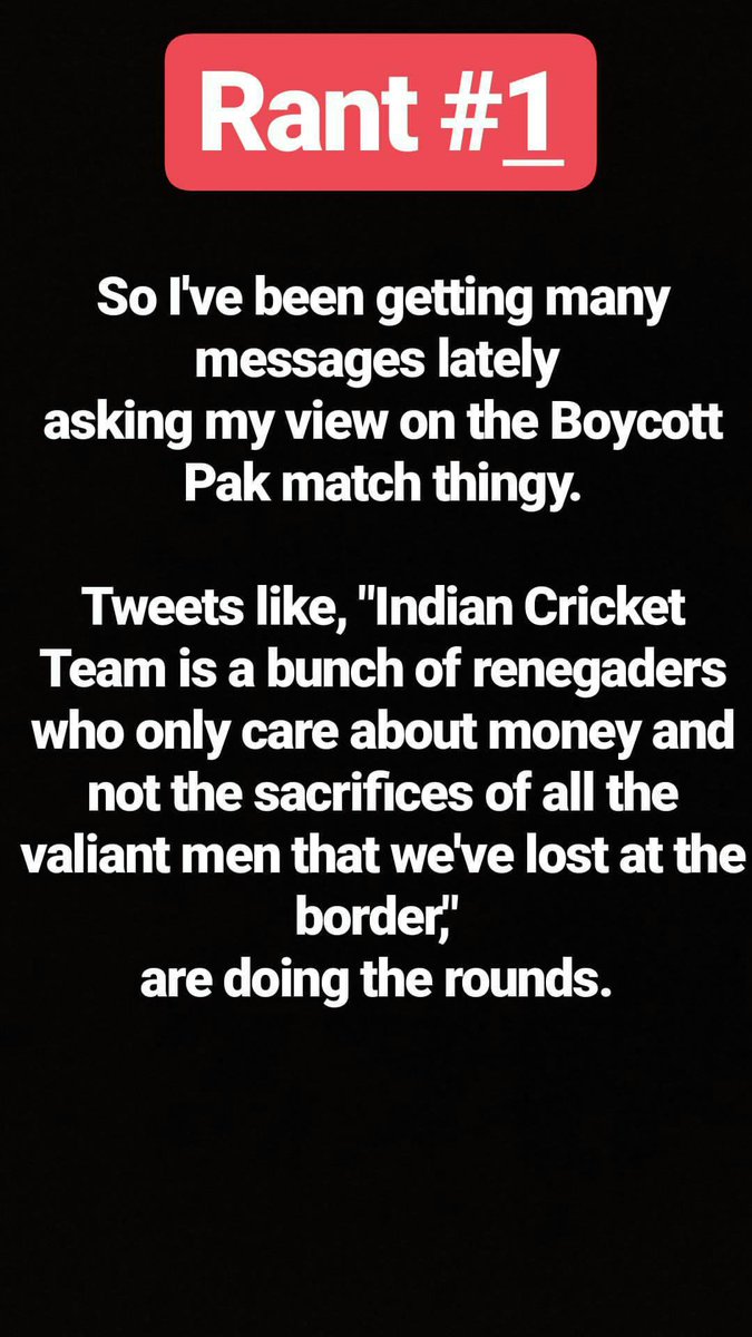 TripathiPrizmi's tweet photo. This is why it shouldn't matter! Part 1.
#INDvPAK #WhyPlayPak #BoycottPakMatch https://t.co/5P0CKRP8MI