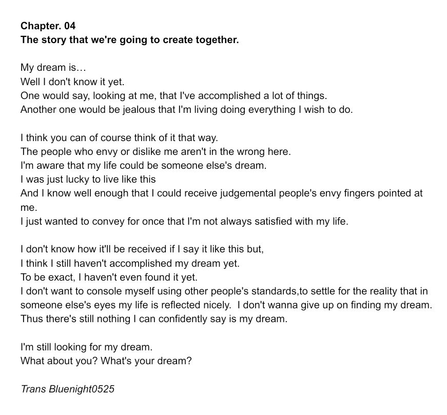 Bluenight0525's tweet photo. [Trans] 
CHAPTER 04: The story that we're going to create together. 
(pic cr: @/ jonghyunggyu) https://t.co/15j61AvSr8