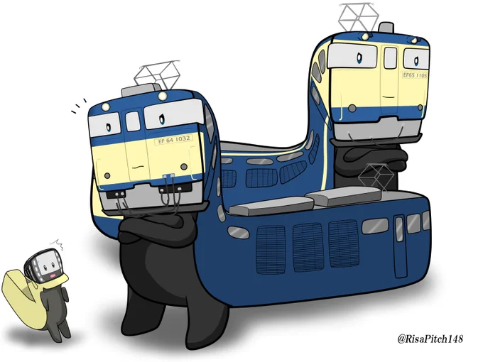 今日は6月4日ですのでEF64(とEF65)を。電気機関車は重厚感があって好きですね。 