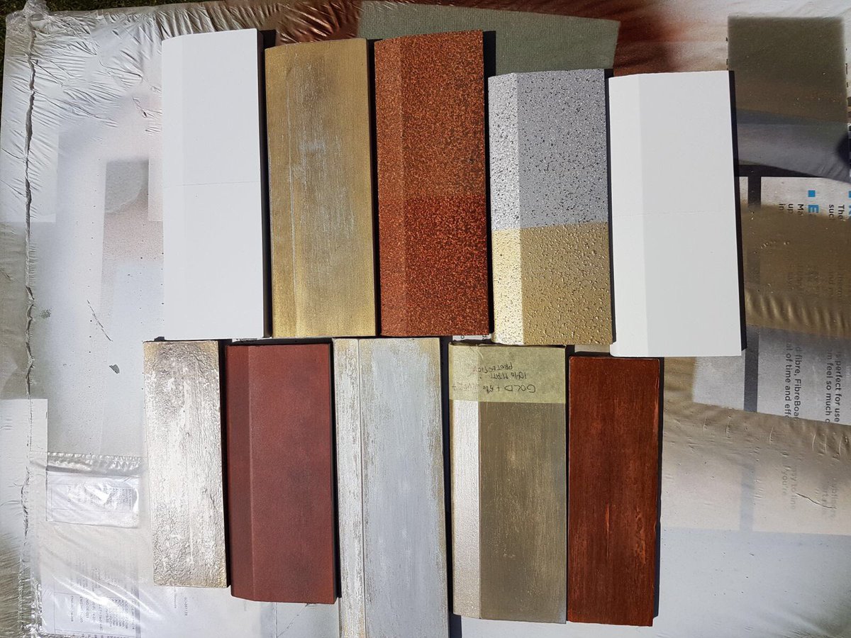 AlexCoating's tweet image. Nice lot of samples for presentation ready !#constructionhints #constructionUK #designer #sprayingmakessense #samples