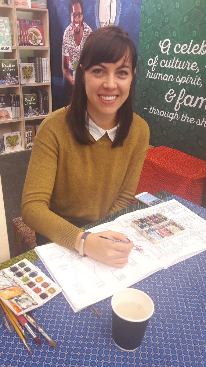 Quivertree's tweet photo. Come meet @miekevdmerwe at the Quivertree stand to see how she uses her watercolours in her colouring book. @goodfoodSA #GFWS2017 https://t.co/5JxCSSF0Hi