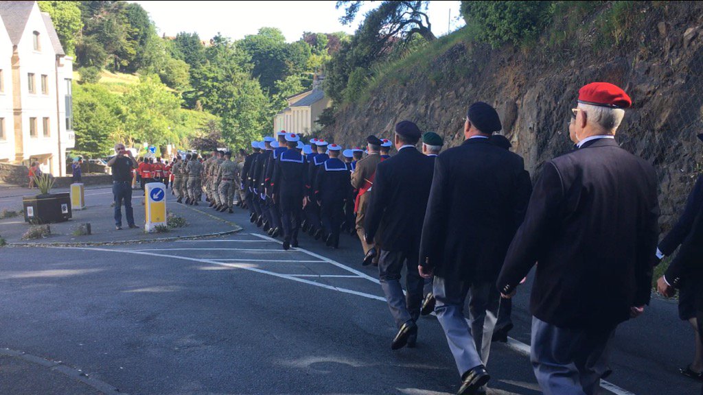 The <a href="/RGLIParade2017/">RGLI Parade 2017</a> has passed down Colbourne Rd and is now heading to Trinity Square