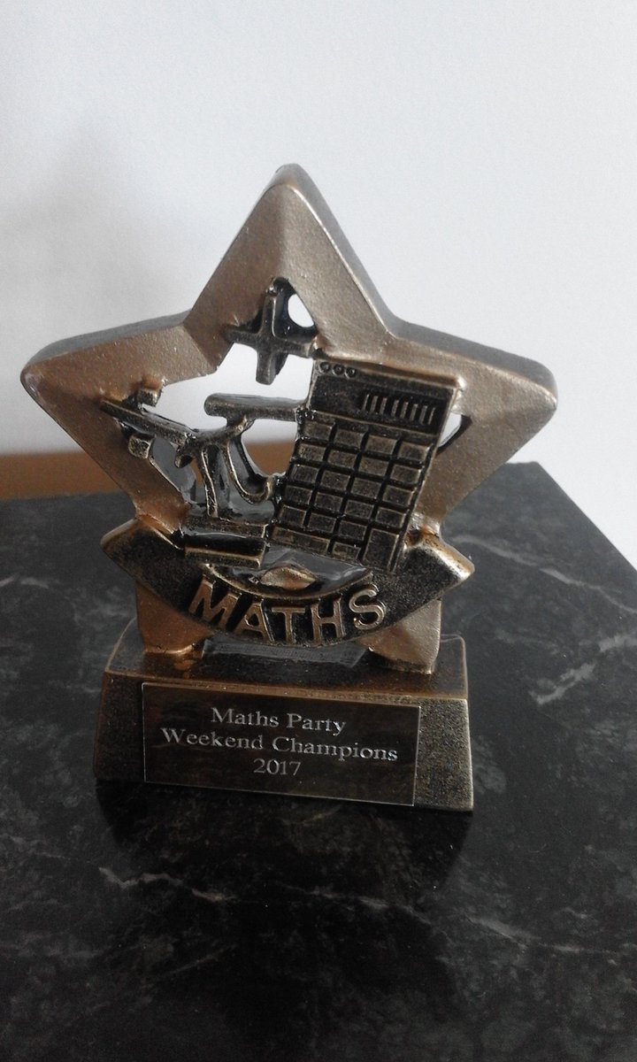 ThetfordMaths's tweet photo. Who will win the #MathsPartyWeekend trophy???? https://t.co/hV8W9TAexW