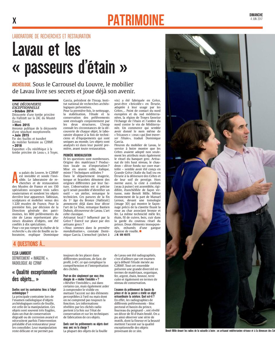 GarciaDInrap's tweet photo. Ds #EstEclair ce matin
"Lavau et les《Passeurs d'étain》"
#archeologie #Celte #Inrap #C2RMF #patrimoine #Aube #Champagne #Lavau #JNA17 #Celts https://t.co/VeV2C2oXfK