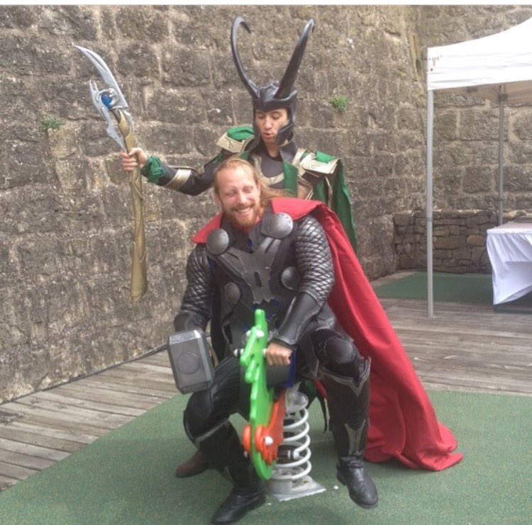 MarvelCorpsfr's tweet photo. Team #avengers au Château de #malbrouk à Manderen(57) pour le #festivalBD. Venez nous voir encore toute la journée #mosellepassion https://t.co/bjVl6kTduW