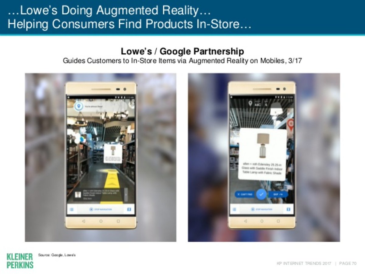 C_P_C_human's tweet photo. So fast. #VPS based indoor navigation makes it to #marymeeker #Internettrends2017. #projecttango + #Lowes https://t.co/dmXnZnwHGN