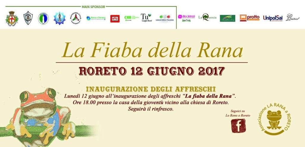 LaRanaaRoreto's tweet photo. Inaugurazione #murales della #fiaba della #rana a #Roreto di #Cherasco https://t.co/8XhaSIRazu