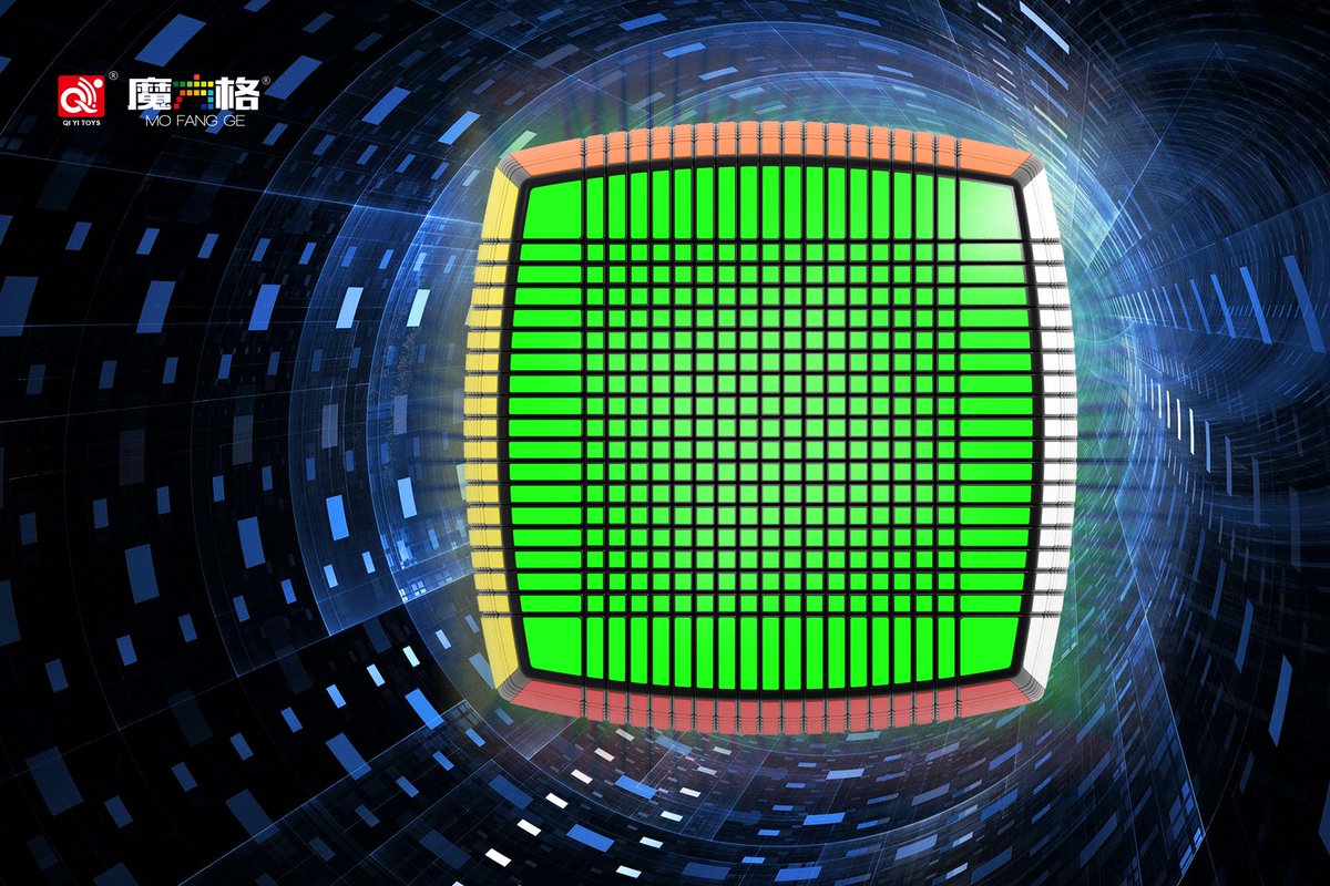 QiyiCube's tweet photo. WuYa 19x19 of QiYi MoFangGe 
We always try to make a big cube.But,yes, this time we are challenging to make a big cube which is a giant cube https://t.co/2gJxOAIQEt