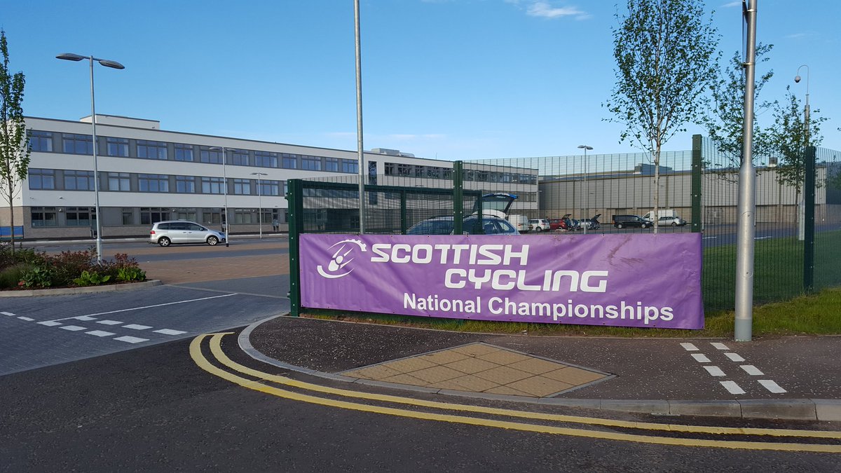 ScottishCycling's tweet photo. 👈 this way to the 25 mile time trial #SCNatChamp 

Dundee Thistle cycling club are ready to kick things off at Forfar Community Campus! https://t.co/FY9kKotYWv