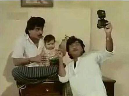 The father of \"selfie\": happy birthday Ashok Saraf sir. 