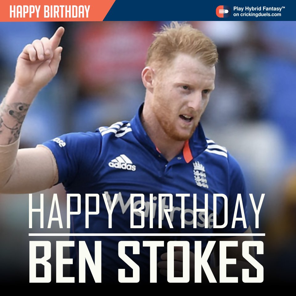 Happy Birthday Ben Stokes. The England cricketer turns 26 today. 