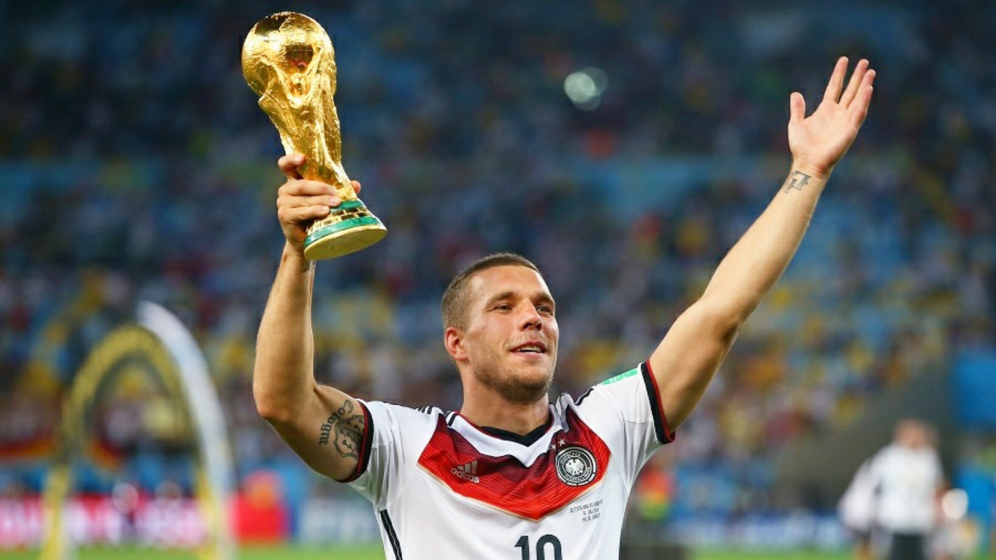 Happy birthday to World Cup winner striker Lukas Podolski, He turns 32 today. Legend 