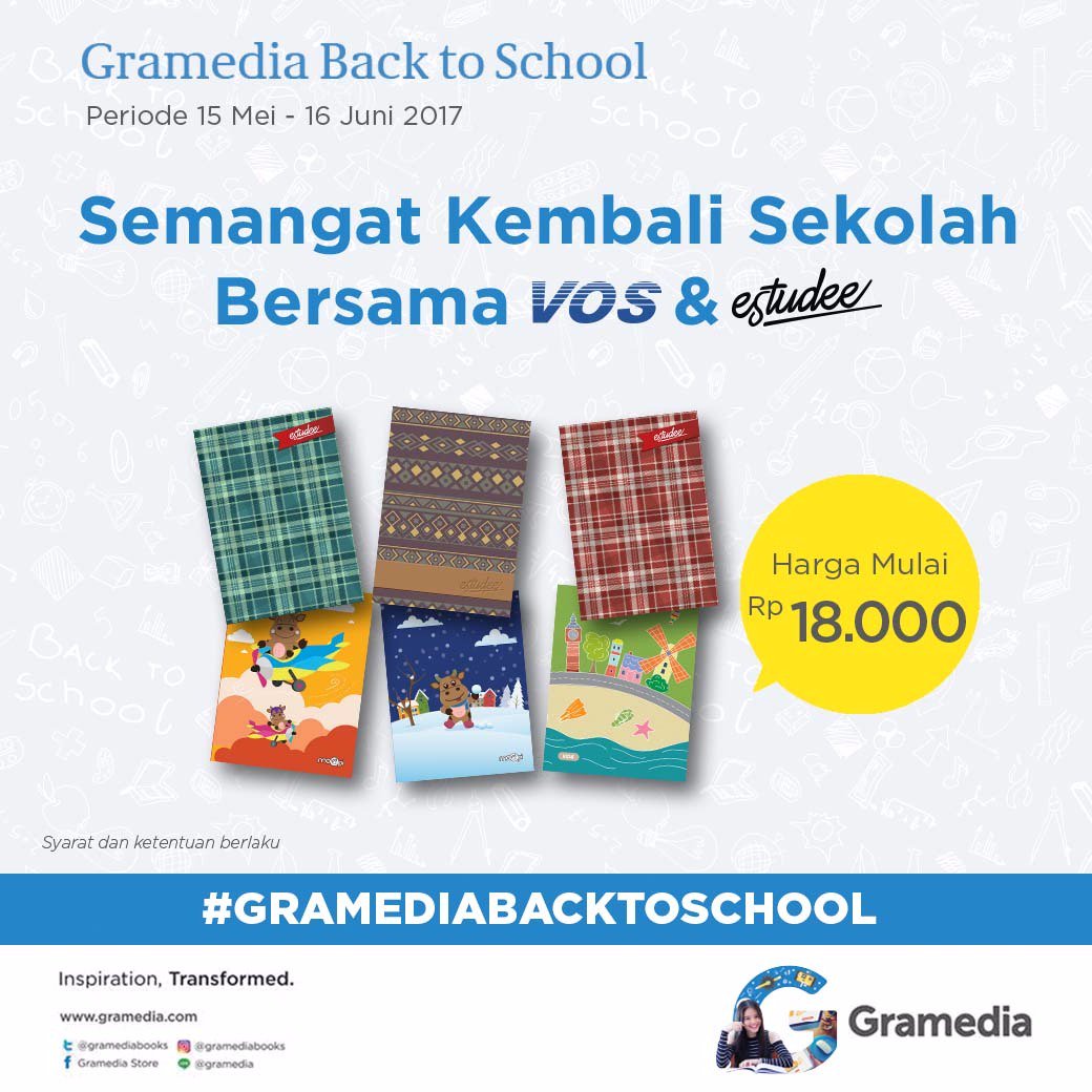 Hai Grameds 😊
Selamat kembali ke sekolah bersama #gramediabacktoschool 😉
Jangan lewatkan promo dan hadiah menarik <a href="/GramediaKRWG/">Gramedia World Karawang</a>