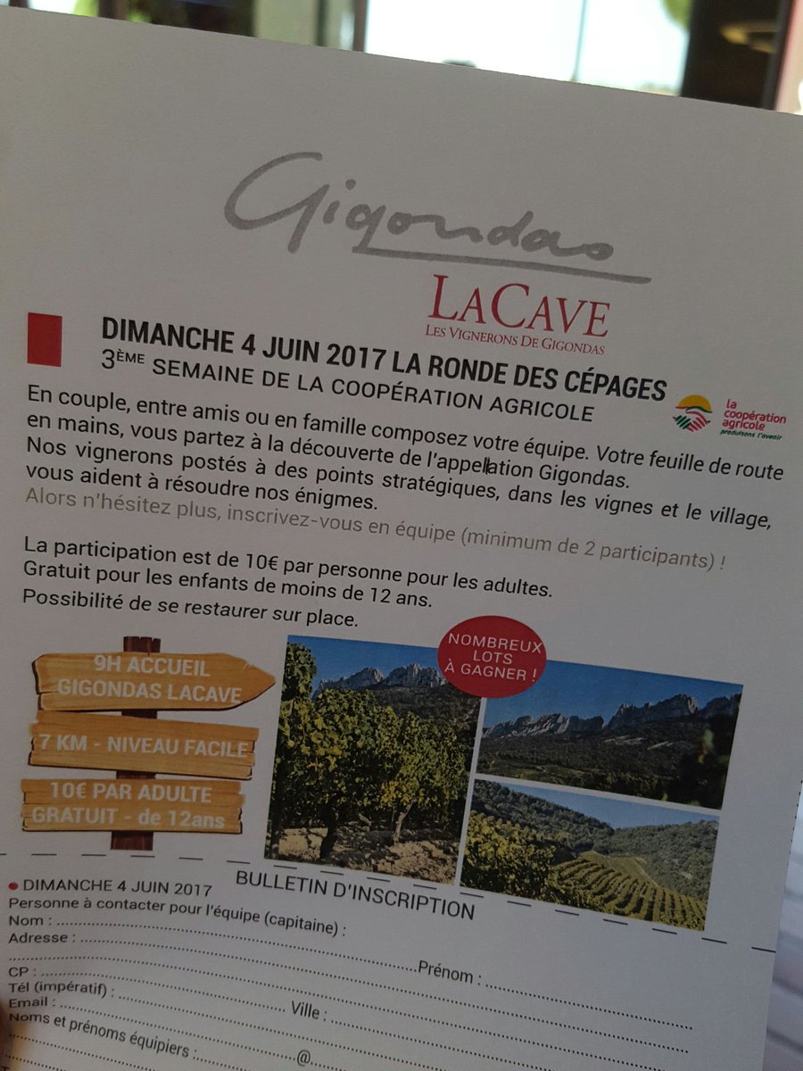 Gigondas LaCave (@gigondaslacave) on Twitter photo Les premiers clients sont arrivés pour le #rallyevigneron <a href="/GigondasLaCave/">Gigondas LaCave</a> #semainecoop #cooperationagricole #gigondas Les premiers clients sont arrivés pour le #rallyevigneron <a href="/GigondasLaCave/">Gigondas LaCave</a> #semainecoop #cooperationagricole #gigondas