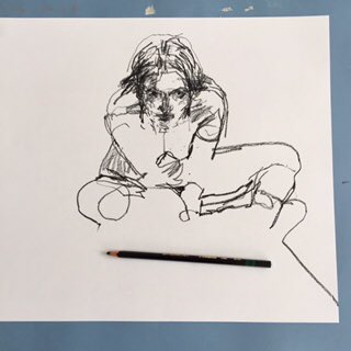 AnudeMuse's tweet photo. I see you #gaze #gesture #sketch by #kimfrohsin #figurativeart #lifemodel #nudemodel #fineart #drawing #emotive #expressive #intent #iseeyou https://t.co/xkDf3KVicf