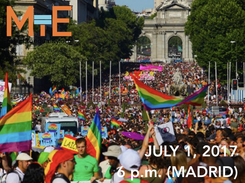 MarchToEquality's tweet photo. March To Equality at MADRID WORLD GAY PRIDE! #MarchToEquality https://t.co/mDraHAVS8R