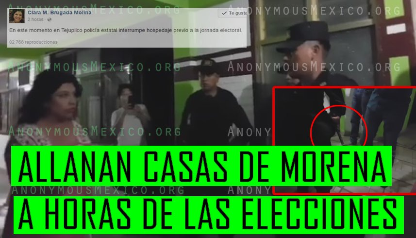 Noticionero's tweet photo. Policías armados del Edo, Mex allanan casas de Morena a horas de empezar las elecciones - https://t.co/voZ7dzQy81 https://t.co/c6pJZUUAZy