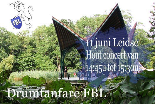 Volgende week zondag 11 juni geven wij in de 'Waterlelie' een concert!