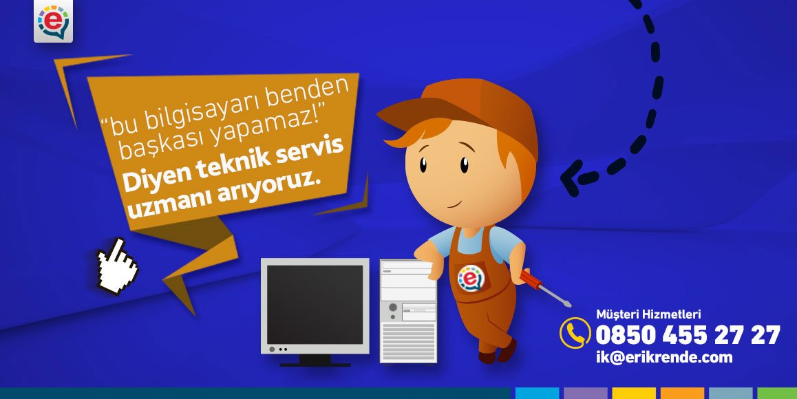 erikrende's tweet photo. Bu bilgisayarı benden başkası yapamaz! Diyen Teknik Servis Uzmanları Arıyoruz. #erikrende https://t.co/gNux7de56F