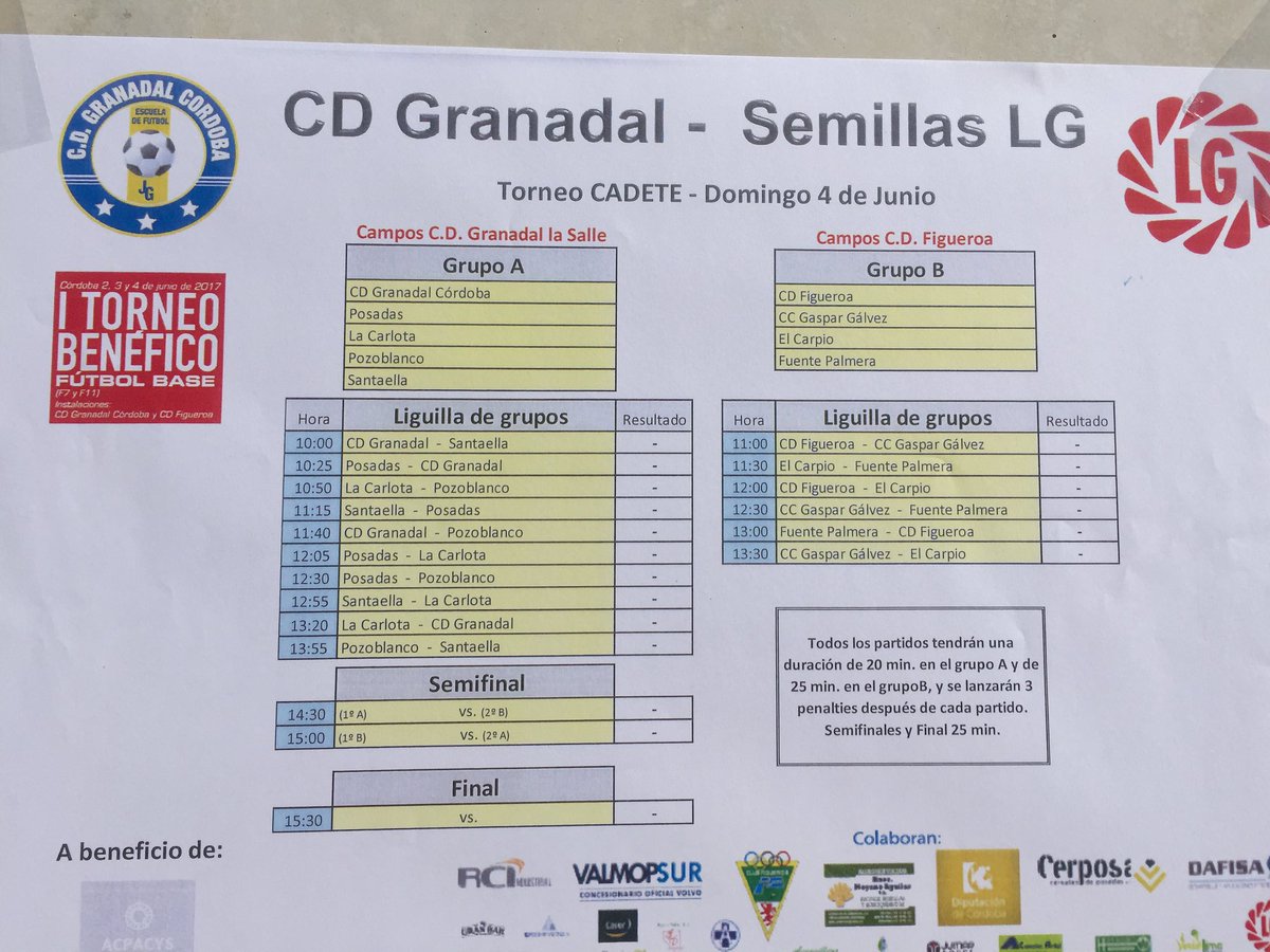 Desde <a href="/cdgranadal/">CD Granadal Figueroa</a> damos la bienvenida a los equipos Cadetes que nos acompañan. Muchas gracias #DeporteSolidario <a href="/Acpacys/">Acpacys</a>