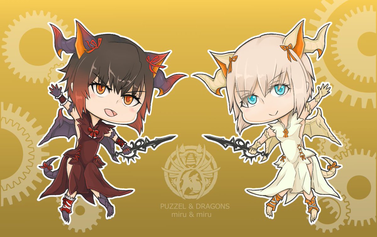 ひろと パズドラ En Twitter 星刻の時龍契士 ミルと焔刻の時龍契士 ミルのイラストが完成しました 火ミル持ってないのですが いつか欲しいです