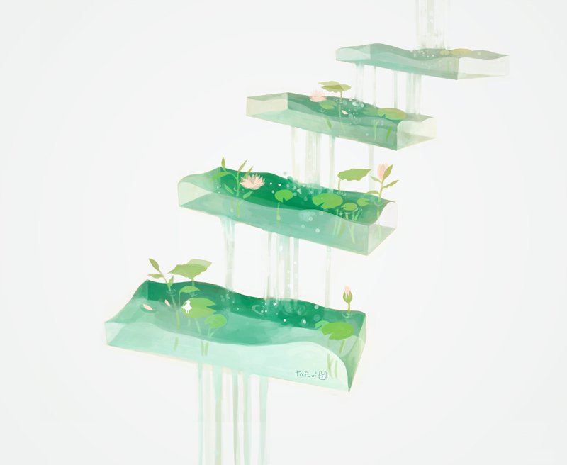 matchavi's tweet photo. lily steps &amp; hovering ponds. https://t.co/uwArg9f5lA