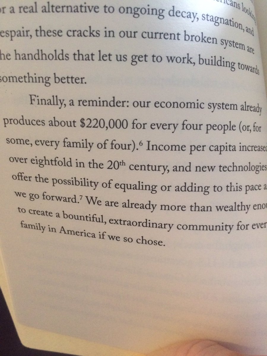 cheyennaweber's tweet photo. Just flipped open new book by @GarAlperovitz to this shocking statistic. Scarcity is a myth! #resist #capitalismistheworst @DemocracyCollab https://t.co/VYqZlOV78K